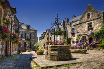Ville de Rochefort-en-Terre dans le Morbihan en Bretagne
